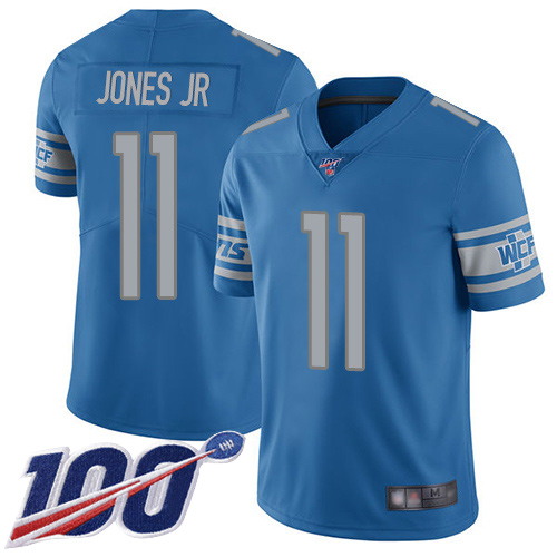 Detroit Lions Limited Blue Youth Marvin Jones Jr Home Jersey NFL Football #11 100th Season Vapor Untouchable